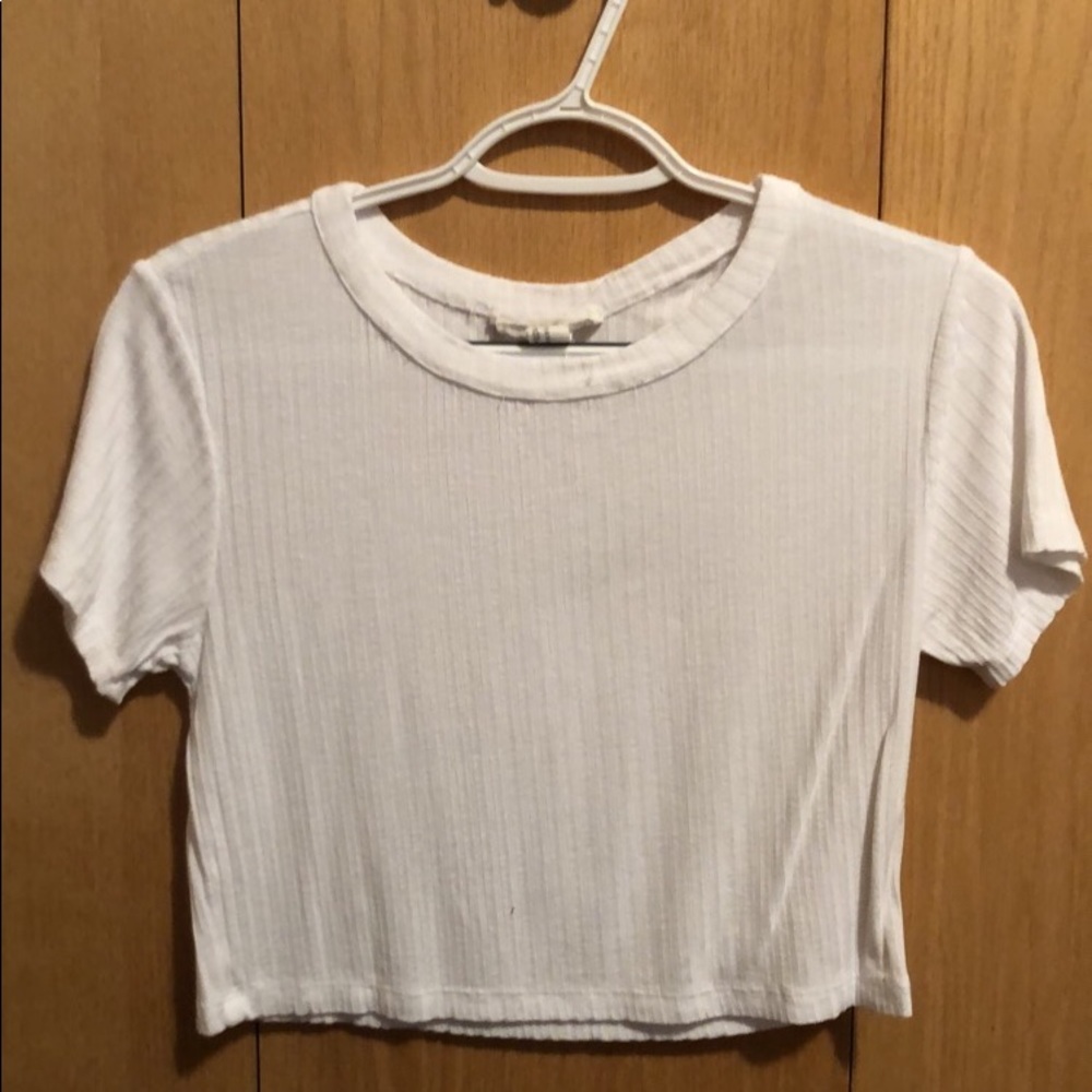 white crop top